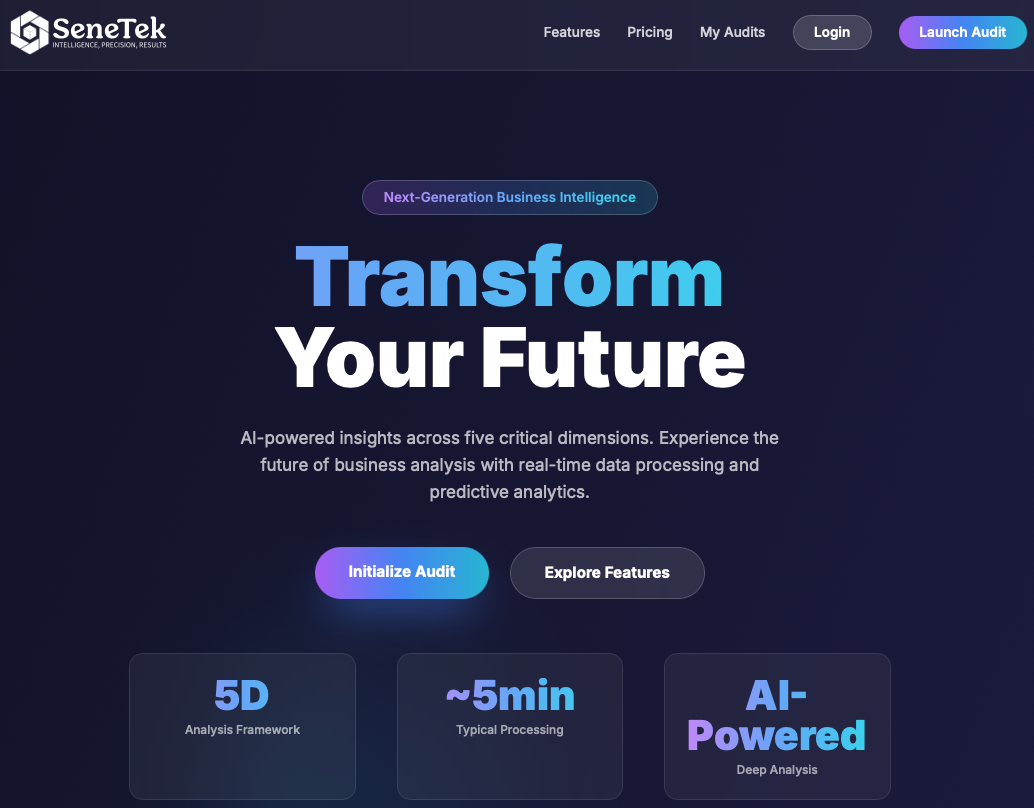 Audit Tool Homepage